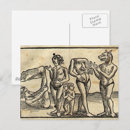 Mittelalterliche Monster Postkarte (Vorne/Hinten)