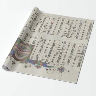Mittelalterliche Musik illuminierte Handschrift Geschenkpapier