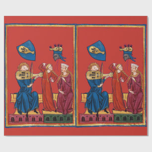 Mittelalterliche Musik und Tanz Geschenkpapier
