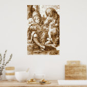 Mittelalterliche Musiker 1524 Poster (Küche)