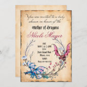 Mittelalterliche Mutter von Dragons Kinderdusche E Einladung (Vorne/Hinten)