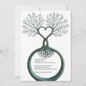 Mittelalterliche mystische Fantasie Gravierbaum Ho Einladung (Rückseite)