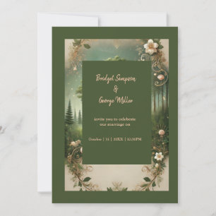 Mittelalterliche mystische Fantasie Gravur der Wal Einladung