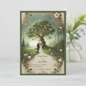 Mittelalterliche mystische Fantasie Gravur der Wal Einladung (Stehend Vorderseite)