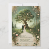 Mittelalterliche mystische Fantasie Gravur der Wal Einladung (Rückseite)