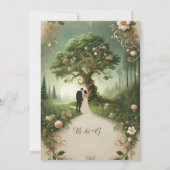 Mittelalterliche mystische Fantasie Gravur der Wal Einladung (Rückseite)