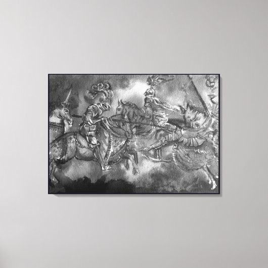 MITTELALTERLICHE NACHRICHTEN IN DER TOURNAMENT Bla Leinwanddruck (Vorderseite)