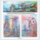 MITTELALTERLICHE NACHTEN HORSEBACK, LADY OF THE SE AUFKLEBER (Blatt)