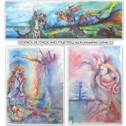 MITTELALTERLICHE NACHTEN HORSEBACK, LADY OF THE SE AUFKLEBER (Vorderseite)