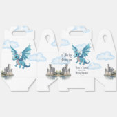 Mittelalterliche niedlich-blaue Drachenbabydusche Geschenkschachtel (Ungeklappt)