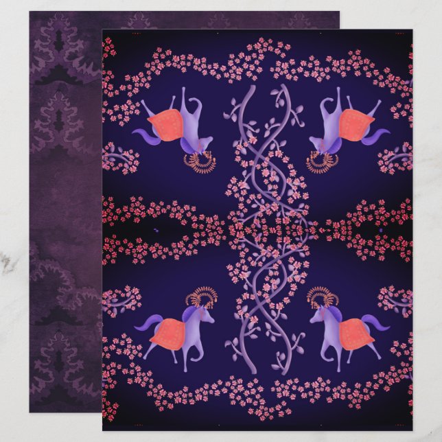 Mittelalterliche Pferde (Vorne/Hinten)