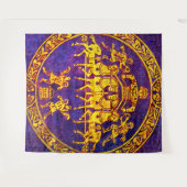 Mittelalterliche Pferde und Soldaten des 12. Jahrh Wandteppich (Vorderseite (Horizontal))