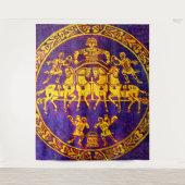 Mittelalterliche Pferde und Soldaten des 12. Jahrh Wandteppich (Vorderseite)