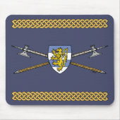 Mittelalterliche Poleaxe und Schild Mousepad (Vorne)