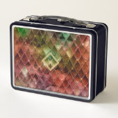 Mittelalterliche Regenbogen-Drachenskala mit Singl Metall Brotdose (Rückseite)