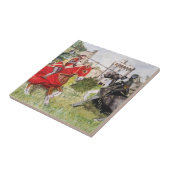 Mittelalterliche Reise vor dem Schloss Fliese (Seite)