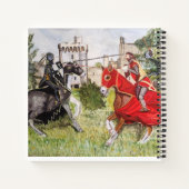 Mittelalterliche Reise vor dem Schloss Notizblock (Rückseite)