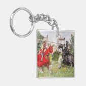Mittelalterliche Reise vor dem Schloss Schlüsselanhänger (Vorderseite links)