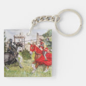 Mittelalterliche Reise vor dem Schloss Schlüsselanhänger (Rückseite)