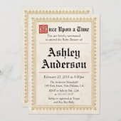 Mittelalterliche Renaissance-Babyparty-Einladung Einladung (Vorne/Hinten)