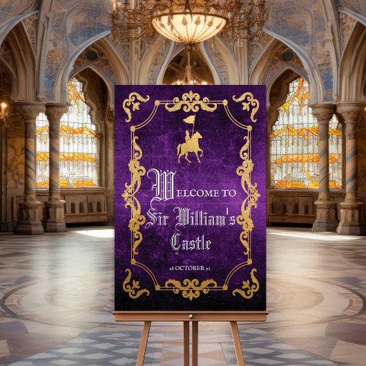 Mittelalterliche Renaissance Begrüßungspapier Poster