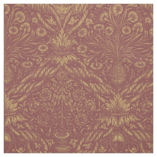 Mittelalterliche Renaissance Blume Vase Muster Stoff (Muster)