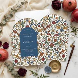 Mittelalterliche Renaissance-Bogen-Blumenmuster-Ho Einladung