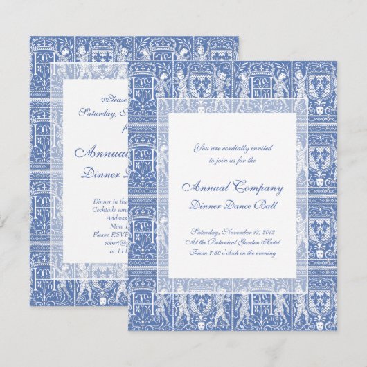 Mittelalterliche Renaissance Einladung (Vorne/Hinten)