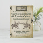 Mittelalterliche Renaissance Geburtstagsfeier Einl Einladung (Stehend Vorderseite)