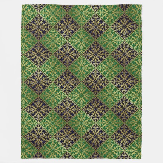 Mittelalterliche Renaissance Herald Lion Leopard M Fleecedecke (Vorderseite)