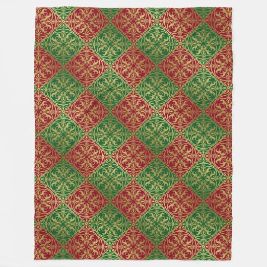 Mittelalterliche Renaissance Herald Lion Leopard M Fleecedecke (Vorderseite)