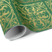 Mittelalterliche Renaissance Herald Lion Leopard M Geschenkpapier (Rolleneckpunkt)