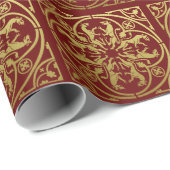 Mittelalterliche Renaissance Herald Lion Leopard M Geschenkpapier (Rolleneckpunkt)