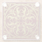 Mittelalterliche Renaissance Herald Lion Leopard M Glasuntersetzer (Rückseite)