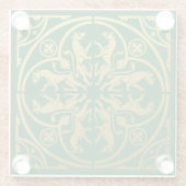 Mittelalterliche Renaissance Herald Lion Leopard M Glasuntersetzer (Rückseite)