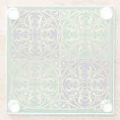 Mittelalterliche Renaissance Herald Lion Leopard M Glasuntersetzer (Rückseite)