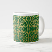 Mittelalterliche Renaissance Herald Lion Leopard M Jumbo-Tasse (Vorderseite Rechts)