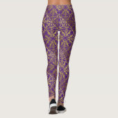 Mittelalterliche Renaissance Herald Lion Leopard M Leggings (Rückseite)