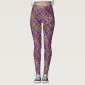 Mittelalterliche Renaissance Herald Lion Leopard M Leggings (Vorderseite)