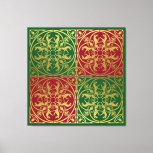 Mittelalterliche Renaissance Herald Lion Leopard M Leinwanddruck