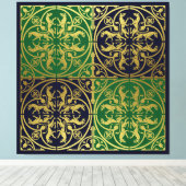 Mittelalterliche Renaissance Herald Lion Leopard M Leinwanddruck (Insitu (Holzboden))