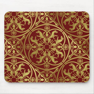 Mittelalterliche Renaissance Herald Lion Leopard M Mousepad