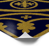 Mittelalterliche Renaissance Herald Lion Leopard M Poster (Ecke)