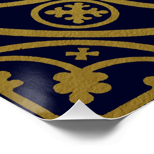 Mittelalterliche Renaissance Herald Lion Leopard M Poster (Ecke)