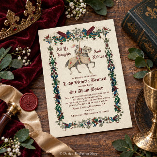 Mittelalterliche Renaissance-Hochzeitseinladung Einladung