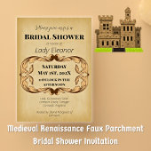 Mittelalterliche Renaissance-Imitate Parchment Bra Einladung
