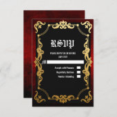 Mittelalterliche Renaissance Mittelalter RSVP-Kart RSVP Karte (Vorne/Hinten)