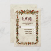Mittelalterliche Renaissance Mittelalter Vintage R RSVP Karte (Vorne/Hinten)