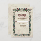 Mittelalterliche Renaissance Mittelalter Vintage R RSVP Karte (Vorne/Hinten)