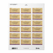 Mittelalterliche Renaissance-Pflaume - große Schif Adressaufkleber (Vorne)